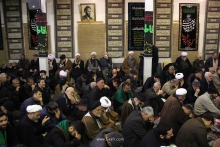 مراسم عزاداری شهادت حضرت فاطمه زهرا سلام‌الله‌علیها و دسته بزرگ عزاداران فاطمی در معیت مرجع عالیقدر حضرت آیت الله العظمی صافی گلپایگانی