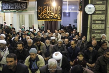 مراسم عزاداری شهادت حضرت فاطمه زهرا سلام‌الله‌علیها و دسته بزرگ عزاداران فاطمی در معیت مرجع عالیقدر حضرت آیت الله العظمی صافی گلپایگانی