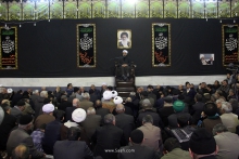 مراسم عزاداری شهادت حضرت فاطمه زهرا سلام‌الله‌علیها و دسته بزرگ عزاداران فاطمی در معیت مرجع عالیقدر حضرت آیت الله العظمی صافی گلپایگانی