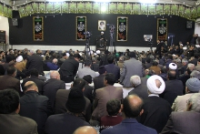 مراسم عزاداری شهادت حضرت فاطمه زهرا سلام‌الله‌علیها و دسته بزرگ عزاداران فاطمی در معیت مرجع عالیقدر حضرت آیت الله العظمی صافی گلپایگانی