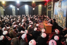 نشست دوره ای اساتید سطوح عالی و خارج حوزه علمیه قم در دفتر مرجع عالیقدر حضرت آیت‌الله العظمی صافی گلپایگانی