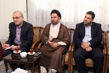 دیدار استاندار قم، آقای سید مهدی صادقی با آیت الله العظمی صافی گلپایگانی در شهر مقدس مشهد