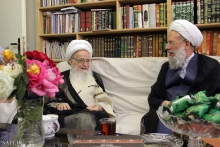 گزارش تصویری : دیدار حجت‌الاسلام و المسلمین ری شهری با حضرت آیت‌الله العظمی صافی گلپایگانی