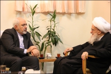 گزارش تصویری : دیدار آقای دکتر ظریف وزیر امور خارجه کشور  با حضرت آیت‌الله العظمی صافی گلپایگانی