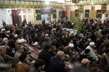 مراسم شهادت حضرت زهرا  (س) و دسته با عظمت عزاداران فاطمی همگام با مرجع عالیقدر شیعه آیت الله العظمی صافی گلپایگانی