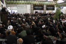 مراسم شهادت حضرت زهرا  (س) و دسته با عظمت عزاداران فاطمی همگام با مرجع عالیقدر شیعه آیت الله العظمی صافی گلپایگانی