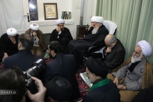 مراسم شهادت حضرت زهرا  (س) و دسته با عظمت عزاداران فاطمی همگام با مرجع عالیقدر شیعه آیت الله العظمی صافی گلپایگانی