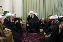 مراسم شهادت حضرت زهرا  (س) و دسته با عظمت عزاداران فاطمی همگام با مرجع عالیقدر شیعه آیت الله العظمی صافی گلپایگانی