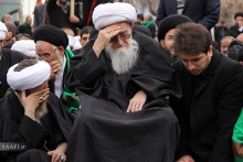 مراسم شهادت حضرت زهرا  (س) و دسته با عظمت عزاداران فاطمی همگام با مرجع عالیقدر شیعه آیت الله العظمی صافی گلپایگانی