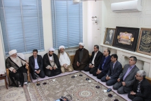 دیدار ریاست و مسئولین دانشگاه تربیت دبیر شهید رجایی با حضرت آیت الله العظمی صافی گلپایگانی