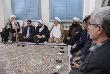 دیدار ریاست و مسئولین دانشگاه تربیت دبیر شهید رجایی با حضرت آیت الله العظمی صافی گلپایگانی