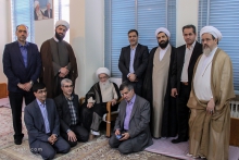 دیدار ریاست و مسئولین دانشگاه تربیت دبیر شهید رجایی با حضرت آیت الله العظمی صافی گلپایگانی
