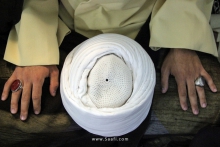 مراسم عمامه گذاری جمعی از طلاب به دست مرجع عالیقدر حضرت آیت الله العظمی صافی گلپایگانی و جشن میلاد حضرت محمد مصطفی (ص) و امام جعفر صادق (ع) در دفتر معظم له.