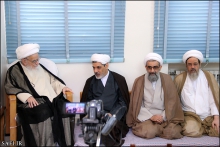 گزارش تصویری: دیدار هیئت رزمندگان اسلام قم با حضرت آیت‌الله العظمی صافی گلپایگانی