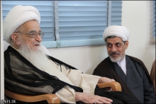 گزارش تصویری: دیدار هیئت رزمندگان اسلام قم با حضرت آیت‌الله العظمی صافی گلپایگانی