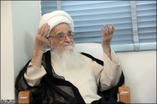 گزارش تصویری: دیدار هیئت رزمندگان اسلام قم با حضرت آیت‌الله العظمی صافی گلپایگانی