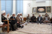 گزارش تصویری: دیدار هیئت رزمندگان اسلام قم با حضرت آیت‌الله العظمی صافی گلپایگانی