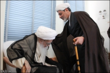 گزارش تصویری: دیدار هیئت رزمندگان اسلام قم با حضرت آیت‌الله العظمی صافی گلپایگانی