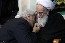 گزارش تصویری : دیدار هیئت امنای موکب حضرت معصومه (س) با حضرت آیت‌الله العظمی صافی گلپایگانی