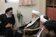 ديدار شهردار جديد استان قم و امام جمعه اصفهان با حضرت آيت الله العظمی صافی گلپايگانی