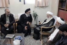 ديدار شهردار جديد استان قم و امام جمعه اصفهان با حضرت آيت الله العظمی صافی گلپايگانی