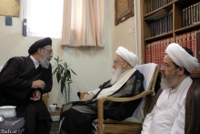 ديدار شهردار جديد استان قم و امام جمعه اصفهان با حضرت آيت الله العظمی صافی گلپايگانی