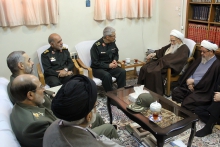 دیدار سردار سرلشکر باقری، رئیس ستاد کل نیروهای مسلح جمهوری اسلامی ایران با حضرت آیت الله العظمی صافی  گلپایگانی
