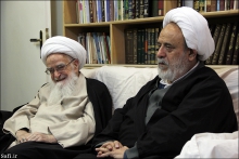 دیدار حجت الاسلام و المسلمین حاج شیخ حسین انصاریان با حضرت آیت الله العظمی صافی گلپایگانی