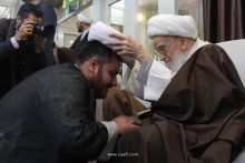 گزارش تصویری: جشن میلاد مسعود حضرت امیرالمؤمنین علی علیه‌السلام و عمامه‌گذاری تعدادی از طلاب حوزه علمیه با حضور آیت‌الله العظمی صافی گلپایگانی