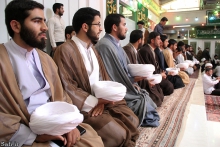 مراسم جشن ولادت حضرت علی (ع) و عمامه‌گذاری طلاب با حضور حضرت آية الله العظمی صافی گلپايگانی
