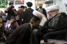 مراسم جشن ولادت حضرت علی (ع) و عمامه‌گذاری طلاب با حضور حضرت آية الله العظمی صافی گلپايگانی