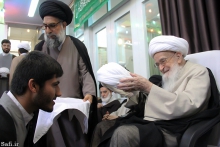 مراسم جشن ولادت حضرت علی (ع) و عمامه‌گذاری طلاب با حضور حضرت آية الله العظمی صافی گلپايگانی