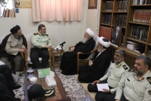 گزارش تصویری: دیدار سردار اشتری، فرمانده نیروی انتظامی بامرجع عالیقدر  آیت‌الله العظمی صافی گلپایگانی