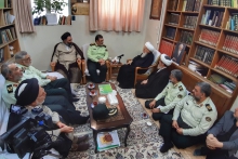 گزارش تصویری: دیدار سردار اشتری، فرمانده نیروی انتظامی بامرجع عالیقدر  آیت‌الله العظمی صافی گلپایگانی