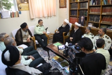 گزارش تصویری: دیدار سردار اشتری، فرمانده نیروی انتظامی بامرجع عالیقدر  آیت‌الله العظمی صافی گلپایگانی