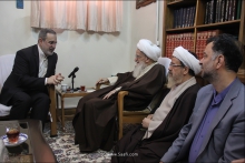 گزارش تصویری: دیدار آقای سید محمد بطحایی،  وزیر آموزش و پرورش با حضرت آیت‌الله العظمی صافی گلپایگانی