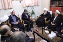 گزارش تصویری : دیدار آقای دکتر جنّتی، وزیر فرهنگ و ارشاد اسلامی  با حضرت آیت‌الله العظمی صافی گلپایگانی