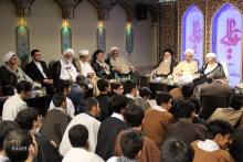 افتتاح مدرسه علمیه حاج ملا صادق با حضور مرجع عالیقدر آیت الله العظمی صافی گلپایگانی و سخنرانی معظم له در شب عید سعید غدیرخم