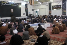 گزارش تصویری: مراسم عزاداری شهادت امام هادی علیه‌السلام در دفتر آیت‌الله العظمی صافی گلپایگانی