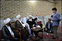 دیدار حضرت آیت‌الله العظمی سبحانی با حضرت آیت‌الله العظمی صافی گلپایگانی - مشهد مقدس