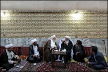 دیدار حضرت آیت‌الله العظمی سبحانی با حضرت آیت‌الله العظمی صافی گلپایگانی - مشهد مقدس