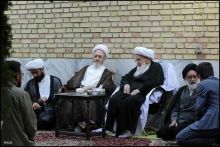 دیدار حضرت آیت‌الله العظمی سبحانی با حضرت آیت‌الله العظمی صافی گلپایگانی - مشهد مقدس