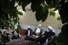 دیدار حضرت آیت‌الله العظمی سبحانی با حضرت آیت‌الله العظمی صافی گلپایگانی - مشهد مقدس