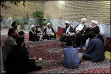 دیدار حضرت آیت‌الله العظمی سبحانی با حضرت آیت‌الله العظمی صافی گلپایگانی - مشهد مقدس