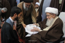 گزارش تصویری: آیین عمامه‌گذاری طلاب حوزه علمیه و جشن میلاد حضرت فاطمه زهرا علیهاالسلام با حضور آیت الله العظمی صافی گلپایگانی