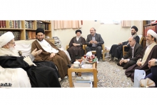 گزارش تصویری: دیدار حجت الاسلام سید عمار حکیم، رئیس مجلس اعلای اسلامی عراق با حضرت آیت الله العظمی صافی گلپایگانی