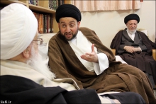 گزارش تصویری: دیدار حجت الاسلام سید عمار حکیم، رئیس مجلس اعلای اسلامی عراق با حضرت آیت الله العظمی صافی گلپایگانی