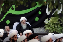 مراسم عزاداری شهادت حضرت امام جعفر صادق (ع) در محضر مرجع عالیقدر آیت الله العظمی صافی گلپایگانی - مشهد مقدس