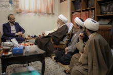 ديدار رياست رسانه ملی، دكتر محمد سرافراز با حضرت آيت الله العظمی صافی گلپايگانی