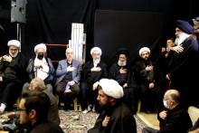 مراسم روضه حضرت سیدالشهداء علیه السلام باحضوز علماء و عموم شیفتگان اهل بیت علیهم السلام-دفتر حضرت آیت الله العظمی صافی گلپایگانی قدس سره/چهارم محرم 